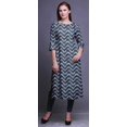 thumbnail image 2 of Bimba Kurti Imprimée à Manches 3/4 Tenue d'Été Kurta Tunique Droite pour Femmes, 2 of 6