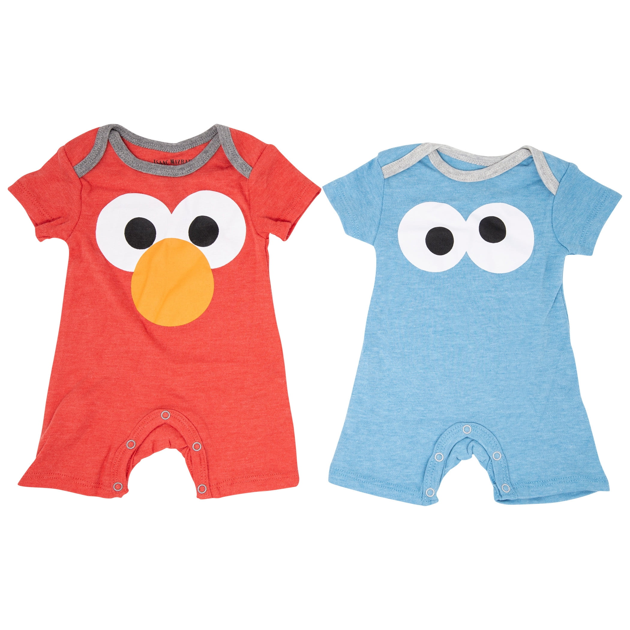 Sesame Street Elmo and Cookie Monster 2-Pack Infant Bodysuit Set-24 Months
