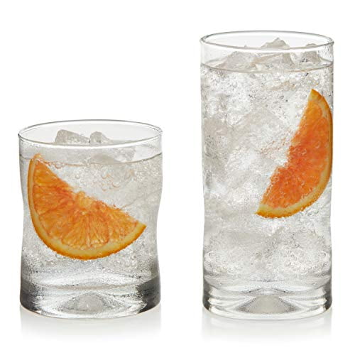 Libbey Impressions Ensemble de 16 Pcs de Gobelets et Pierres en Verre