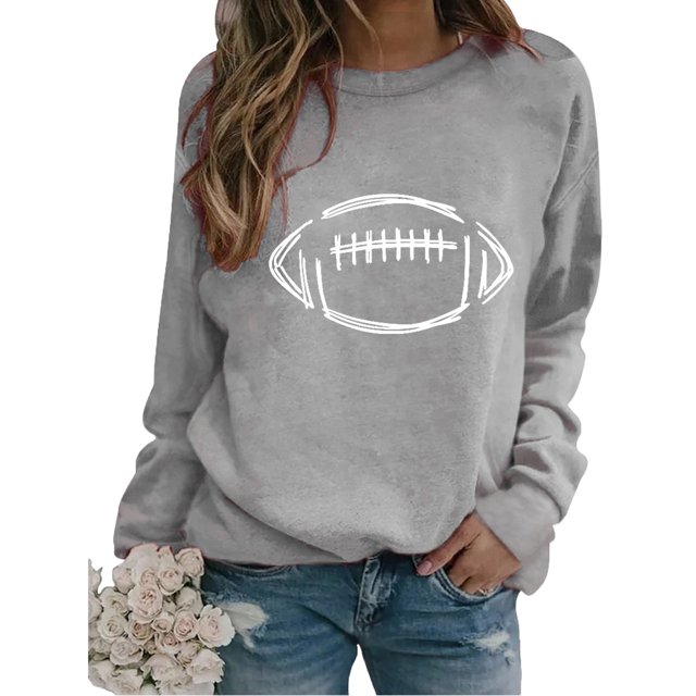 Meichang Chandails en Molleton pour Femmes Sans Capuche Manches Longues Col Rond Pull Décontracté Graphique Amusant Couleur Unie Chandails en Molleton Coupe Ample Pull d'Automne