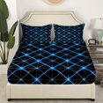 thumbnail image 3 of Erosebridal Futuristic Stripes Sheet Set Full, Modern Abstract Bedding Sets Full Size, Minimalism Room Decor 4pcs, 3 of 7