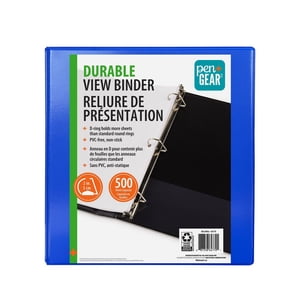 Stylo + Équipement 2" DURABLE VIEW BINDER, C'est le D-Ring. BLUE