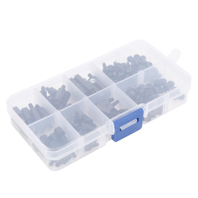 Assortiment Kit, Ensemble d'Écrous en Nylon Résistant à la Corrosion, Nylon Isolant Noir pour Galvanoplastie