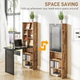 thumbnail image 4 of HOMCOM Convertible Desk with Blackboard & Shelf, Rustic Brown, 4 of 10