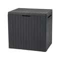 thumbnail image 2 of Keter City Coffre de Terrasse en Résine de 30 Gallons pour Meubles de Patio, Accessoires de Piscine et Rangement pour Jouets d'Extérieur, Graphite, 2 of 15