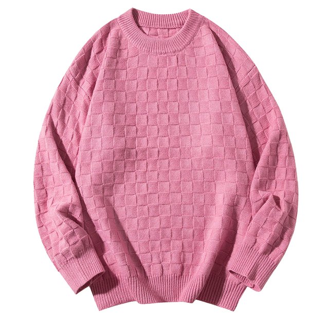 Pisexur Chandails pour Hommes Mode Décontractée Couleur Unie Chandail à Manches Longues Col Rond Chandails Automne Hiver Chaud Tricoté