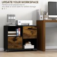 thumbnail image 4 of Vinsetto Lateral File Cabinet with Wheels Mobile Printer Stand, 4 of 10