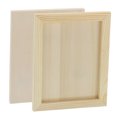 thumbnail image 1 of Unfinished Wood Canvas Panel 7x6" Deep 0.4" Wooden Paint Pouring Panel Boards Cradled, 4 Pack, 1 of 4
