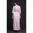 thumbnail image 3 of Bimba Rayon Rays Tie-Dye Smocked Waist Printed Gown Maxi Side Slit LadiesDress-Small, 3 of 6