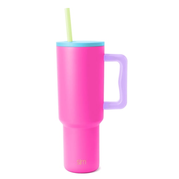 Simple Modern 40 oz Trek Tumbler with Handle and Straw | Insulated Stainless Steel Water Bottle Iced Coffee Cup Travel Mug | 40 o