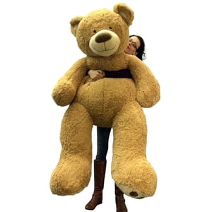 5 Foot Very Big Smiling Teddy Bear Soft with Bigfoot Paws, Giant Stuffed Animal Bear