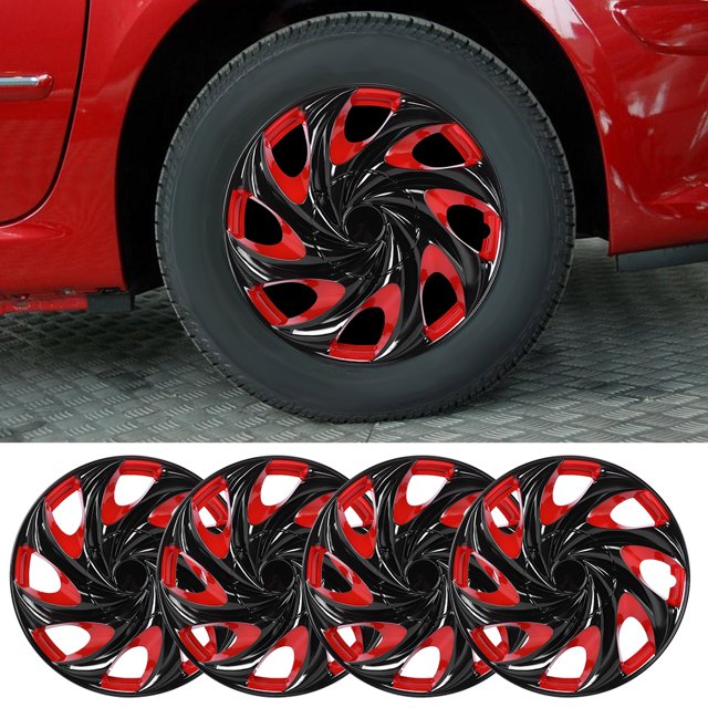 4 Pcs Cache-Moyeu 15 Pouces Accessoires Auto pour Pneus R15 & Jante en Acier