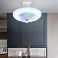 thumbnail image 3 of EGNMCR Modern Ceiling Fan Light 10.6inch Low Profile Ceiling Fan LED Dimmable With Light Kit Lamp For Bedroom Bathroom Indoor Ceiling Fan Ceiling Fan Light, 3 of 5