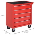 thumbnail image 3 of HOMCOM Coffre à Outils à Roulettes à 5 Tiroirs, Boîte à Outils Mobile Verrouillable, Organisateur de Rangement avec Poignée pour Atelier, Mécaniciens, Garage, Rouge, 3 of 9