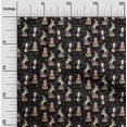 thumbnail image 2 of oneOone Rayon Black Fabric Circus Sewing Craft Projects Fabric Prints By Yard 56 Inch Wide-aC, 2 of 5