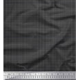 thumbnail image 1 of Soimoi Black Poly Georgette Fabric Geometric Check Print Fabric by Yard 52 Inch Wide, 1 of 3