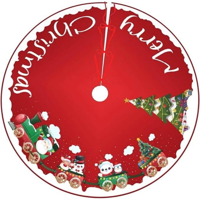 Outdoor Christmas Decorations Christmas Print Christmas Tree Skirt Holiday Party Christmas Tree Decoration Bottom Tree Skirt Christmas Tree Circle Christmas Tree Skirt