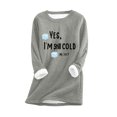 thumbnail image 1 of Womens Round Neck Thickened Plush Warm Long Sleeve Tops, 1 of 1