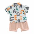 thumbnail image 1 of Birdeem Ensemble de Vêtements Décontractés pour Tout-Petit Garçon Bébé à Imprimé de Lettres, Manches Courtes et Shorts, 1 of 1