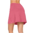 thumbnail image 5 of Lenpel Women's Tennis Skirts with Shorts High Waisted Side Split Solid Color Running Workout Shorts Casual Athletic Skorts, 5 of 5