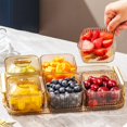 thumbnail image 4 of CHUANK Home Storage & Organisation Fruit Tray Clear Snack Display Tray Candy Snack Tray Nut And Dried Fruit Storage Box Snack Tray For Kitchen And Party Food And Pantry Organization, 4 of 8