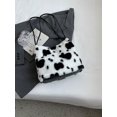 thumbnail image 4 of Women's Winter Plush Simple Large Pocket Shoulder Bag, Leopard Print Fashionable Handbag, 4 of 5