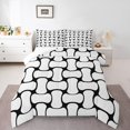thumbnail image 2 of Erosebridal Modern Abstract Patchwork Bedding Queen Comforter Set, Abstract White Black Down Comforter Lightweight 3 Pieces, 2 of 8
