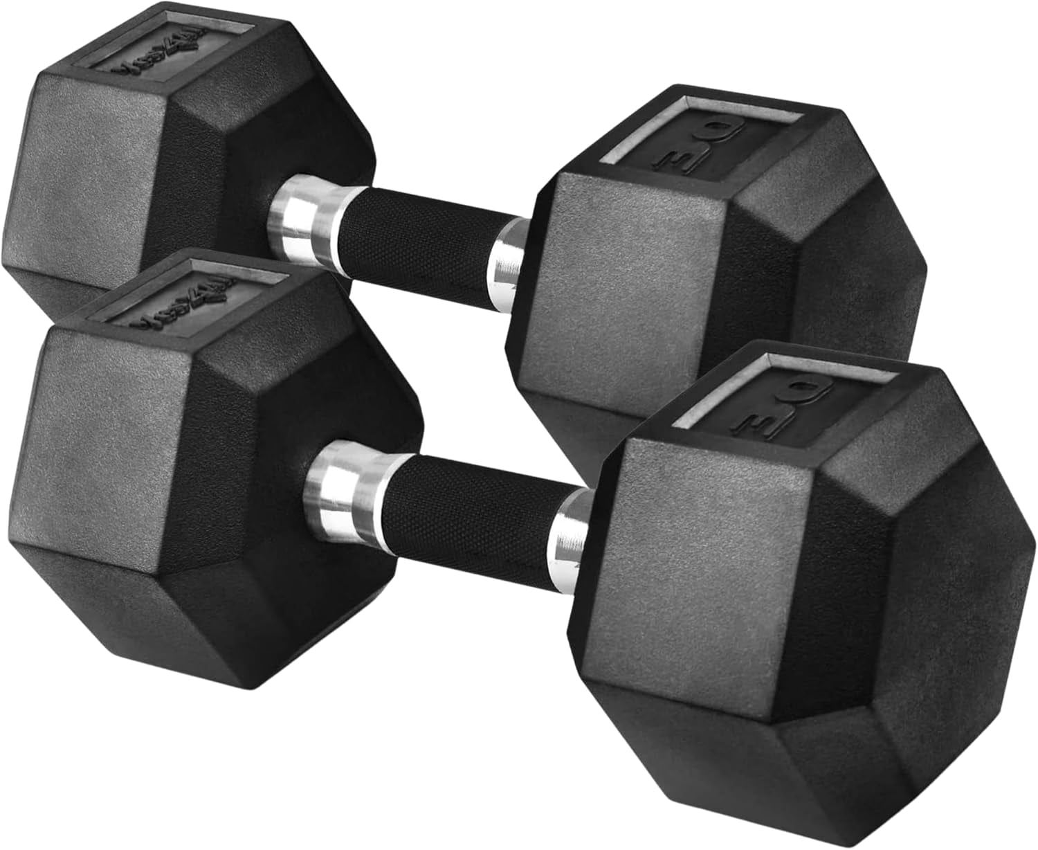 Rubber Grip Encased Hex Dumbbells Hand Weights With -Slip Pair