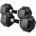 thumbnail image 1 of Rubber Grip Encased Hex Dumbbells  Hand Weights With -Slip Pair, 1 of 7
