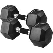 Rubber Grip Encased Hex Dumbbells  Hand Weights With -Slip Pair