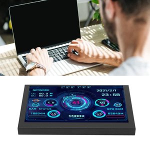 PC CPU Moniteur de données 5in IPS USB TYPE C Mini ITX PC Surveillance des cas pour AIDA64 Affichage de la température PC CPU GPU Moniteur de données 800x480 Résolution, 4.8 X 3.1in