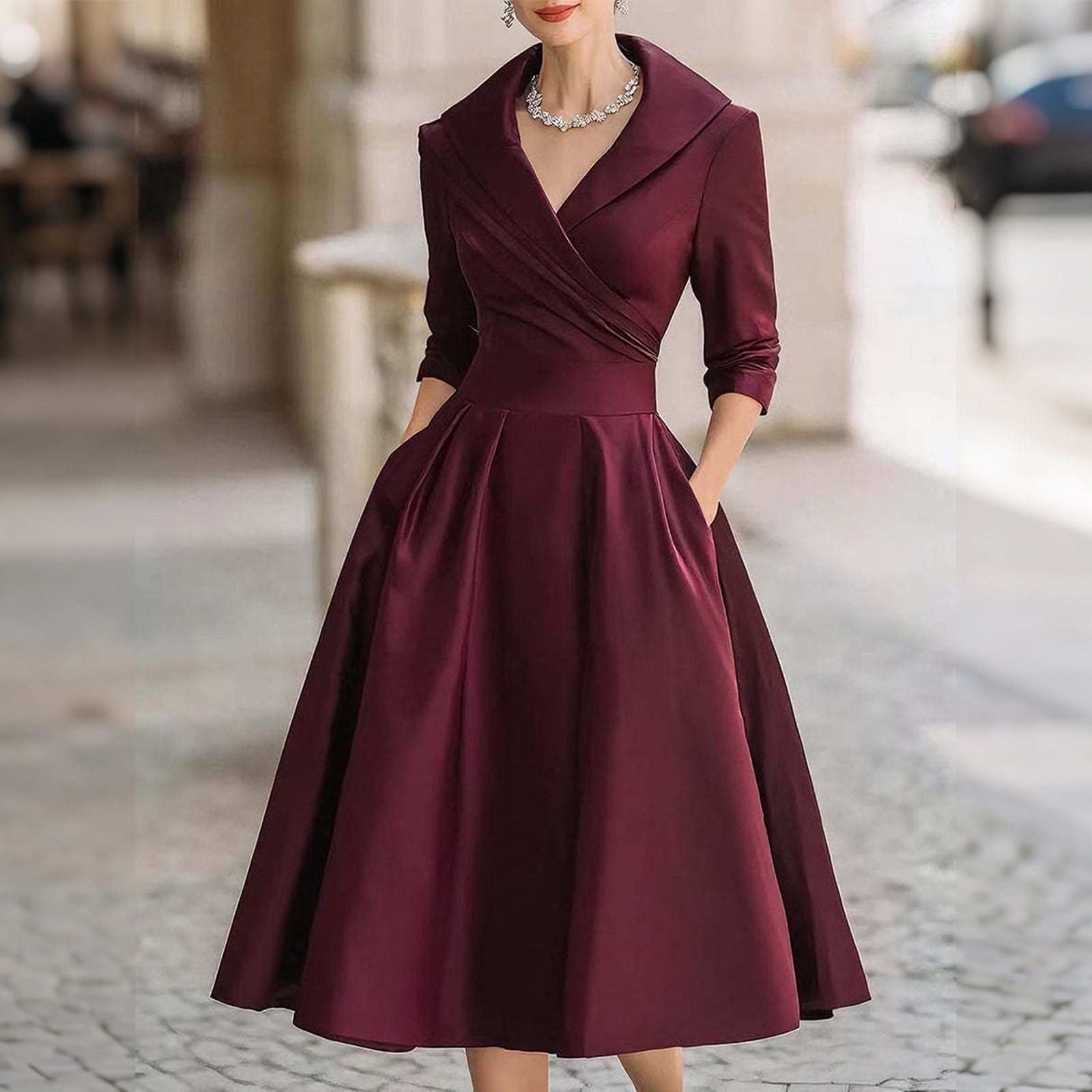 lane bryant burgundy dress Guest Dresses Wedding Dresses Pisexur Cocktail Dresses For Women Vintage Fitted-Waist Dresses For Color:Olive (DarkOliveGreen) Footwear What to Wear to Gentle Cycle