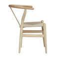 thumbnail image 4 of Heavenly Collection | Wishbone Wood Dining Chair Set of 2 for Kitchen or Dining Room - Natural, 4 of 8