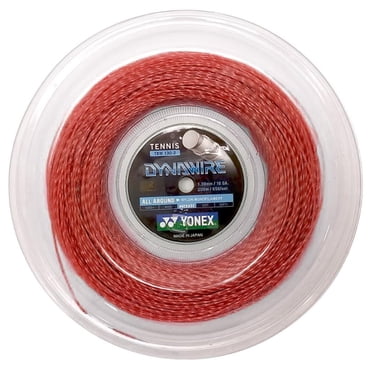 YONEX Dynawire 16/1,30 Bobine de Corde de Tennis, 200 M/656 Pieds Rouge