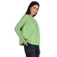 thumbnail image 2 of Moomaya Haut en Dentelle Style Victorien pour Femmes Manches Longues Tunique Décontractée Unie, 2 of 6