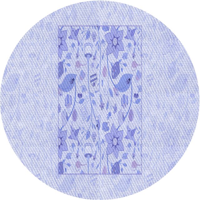Ahgly Company Tapis d'Intérieur Lavable en Machine Carré Lavande Bleu, 3 Pieds Carré