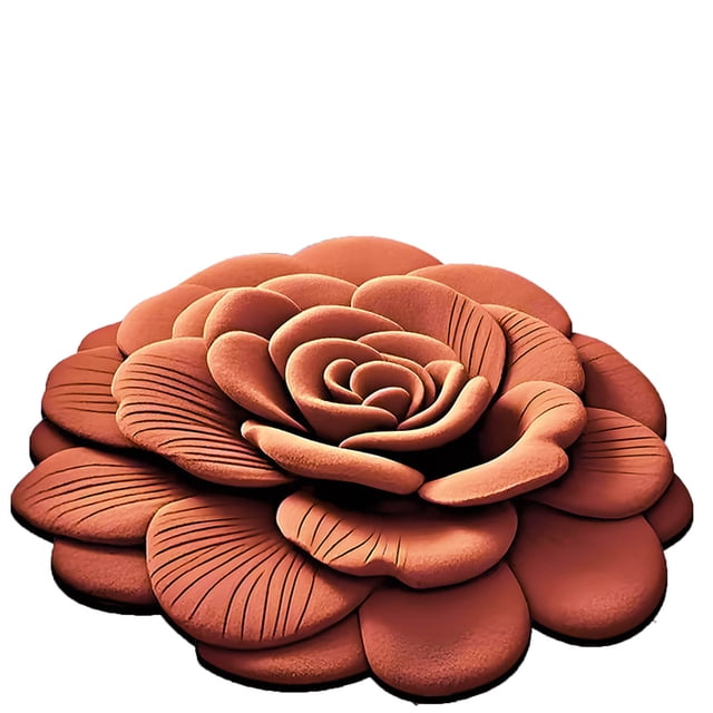 Elegant Floral Area Rug High End Diatomaceous Earth Material Quick Drying Water Absorbing Easy Clean Decorative Rug for Bedroom Bathroom Living Room