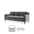 thumbnail image 2 of DHP Bryanna 3 Seater Sofa, Gray Velvet, 2 of 8