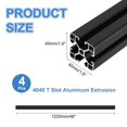 thumbnail image 2 of 4PCS T Slot 4040 Aluminum Extrusion, 1220mm European Standard Anodized Linear Rail Profile Framing for 3D Printer Parts CNC DIY Projects, Black, 2 of 5