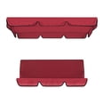 thumbnail image 1 of yulier Auvent de Balançoire et Housse de Coussin de Remplacement, Housse Supérieure d'Auvent de Chaise Balançoire d'Extérieur, Housse de Coussin pour Chaise Balançoire de Patio, Jardin, Piscine, Housse Imperméable et anti-UV pour Chaise Balançoire 3 Places, Rouge, 1 of 1
