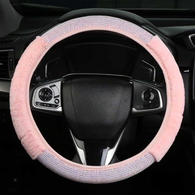 EGNMCR Steering Wheel Cover Car Steering Wheel Cover Elastic Without Inner Steering Wheel Cover Universal Flash Diamond Full Diamond Non-Slip Handlebar Cover Steering wheel cover