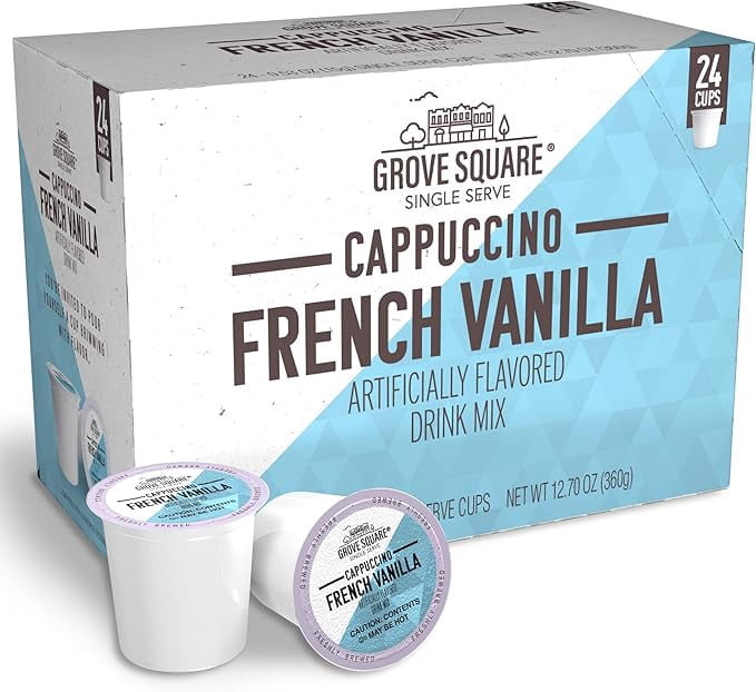 Grove Square French Vanilla Cappuccino Mix Single-Serve Coffee Pods 48 count