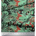 thumbnail image 3 of Soimoi Georgette Viscose Fabric Food,Animals & Text Print Fabric by The Yard 42 Inch Wide, 3 of 5