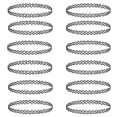 thumbnail image 1 of BodyJ4You 12 Pcs Ras-de-Cou Tout Noirs, 1 of 6