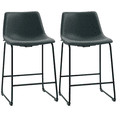 thumbnail image 1 of HOMCOM Tabourets de Bar Ensemble de 2, Tabourets de Comptoir avec Dossier, 1 of 10