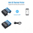 thumbnail image 2 of Bisofice Imprimante Thermique de Reçus Sans Fil 58 mm, Impression POS Haute Vitesse 70 Mm/s, Résolution 203 Dpi, Connectivité Bluetooth/USB, Batterie Rechargeable 1500 mAh, Compatible avec Android/iOS/Windows,, 2 of 6