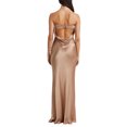 thumbnail image 2 of Faithtur Nouvelle Mode Femmes Robe Sans Manches Couleur Unie Bustier Élégante une Pièce, Robe de Banquet de Mariage Cocktail, 2 of 5
