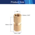thumbnail image 2 of Wekity Écrous Moletés Filetage Femelle M5x7mm, 100 Pcs OD Laiton Fileté Insert Écrous d'Injection Joint Soudé Hydraulique Assortiment Kit pour Impression 3D Moulage par Injection-0621, 2 of 5