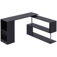 thumbnail image 1 of HOMCOM 55" L-Shaped Desk 360° Rotating Corner Computer Desk for Home Office, 1 of 10