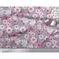 thumbnail image 2 of Soimoi Velvet Fabric Cosmos Floral Printed Fabric 1 Yard 58 Inch Wide, 2 of 3